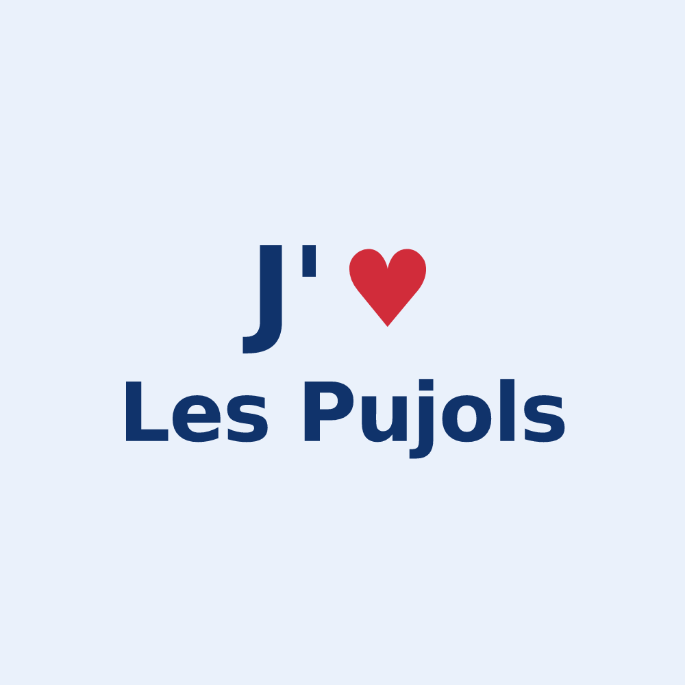 Sticker personnalisé Les Pujols — design J'aime Les Pujols