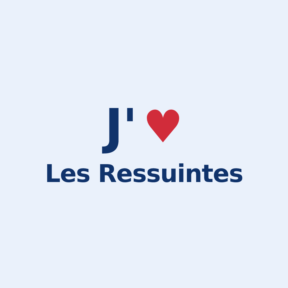 Sticker personnalisé Les Ressuintes — design J'aime Les Ressuintes