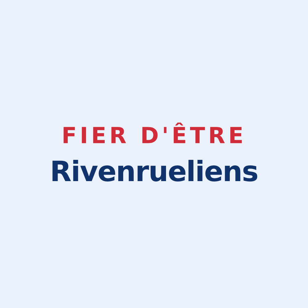 Sticker « Fier d'être Rivenrueliens » — design pour Les Rivières-Henruel