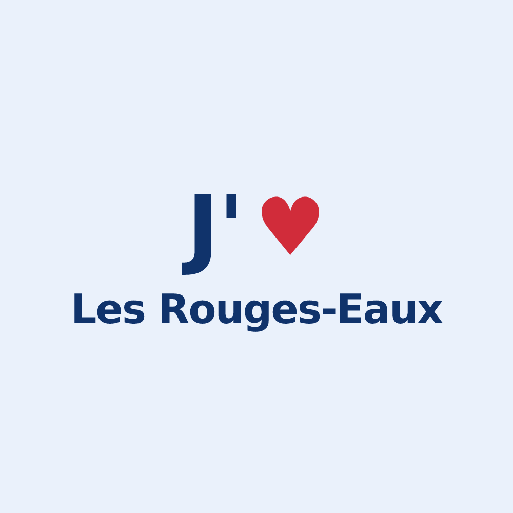 Sticker personnalisé Les Rouges-Eaux — design « J'aime Les Rouges-Eaux » imprimé sur le sticker
