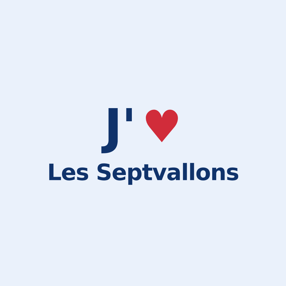 Sticker personnalisé Les Septvallons — design J'aime Les Septvallons