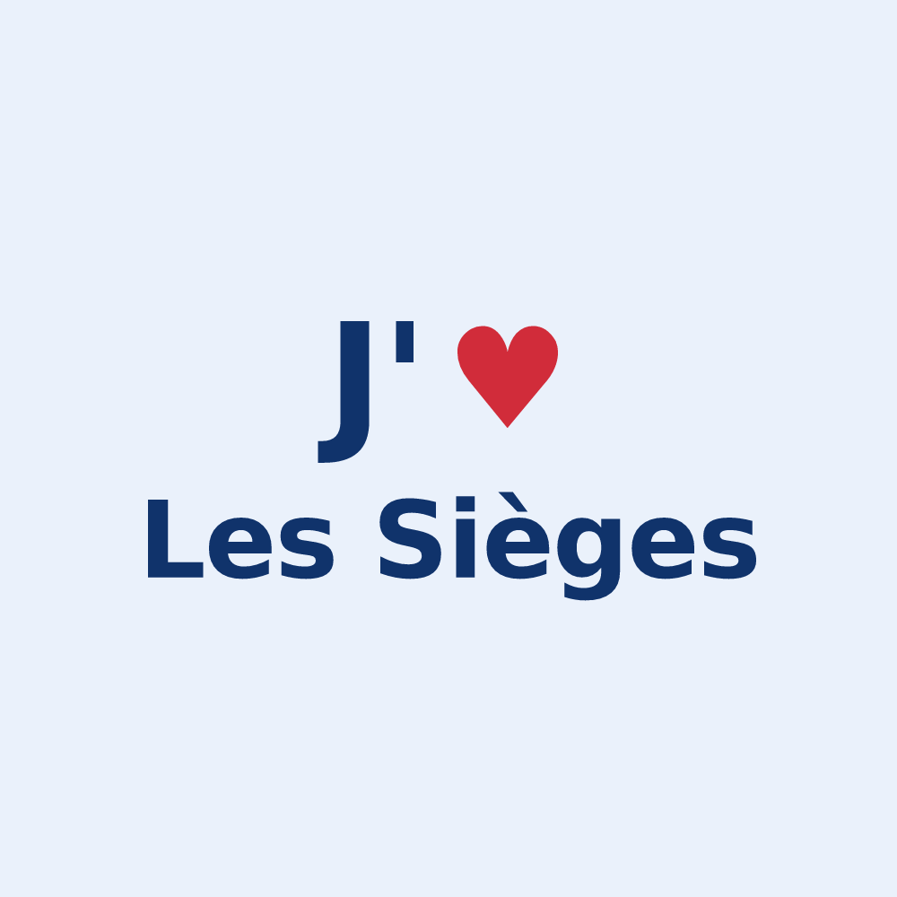 Sticker personnalisé Les Sièges — design J'aime Les Sièges
