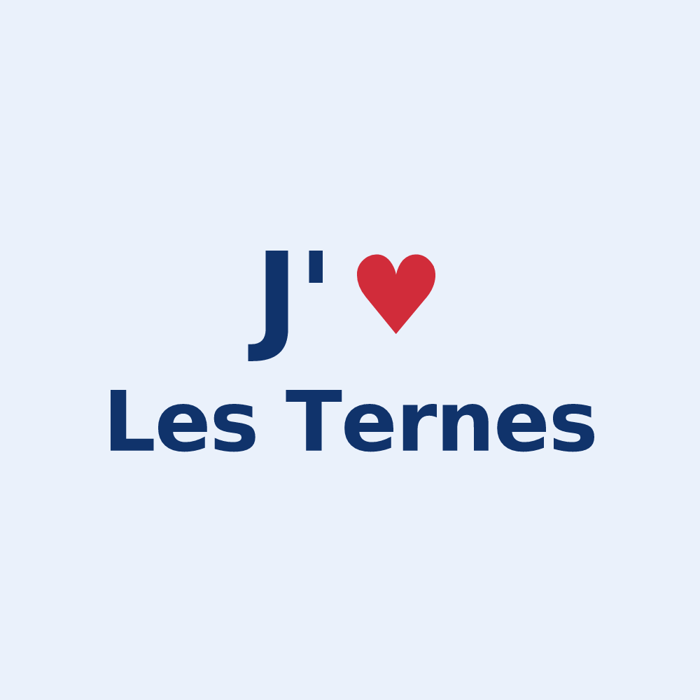 Sticker personnalisé Les Ternes — design J'aime Les Ternes