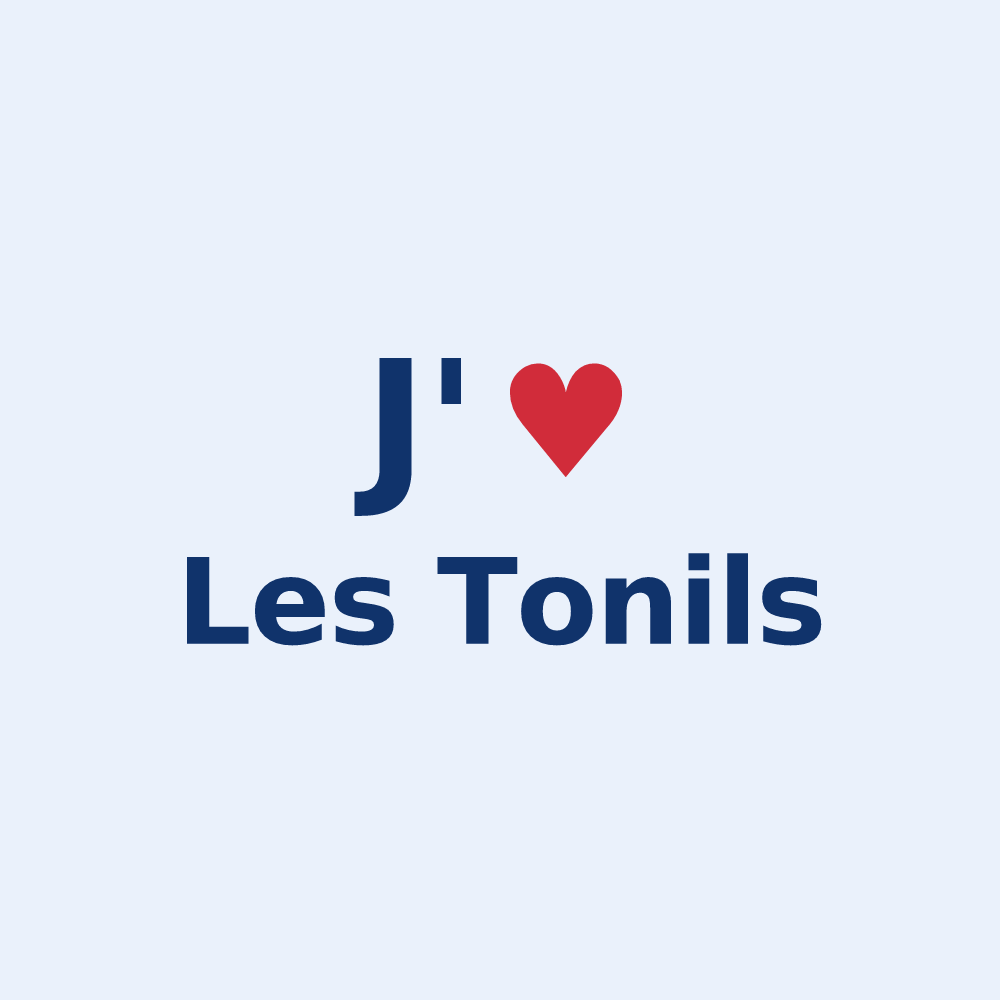 Sticker personnalisé Les Tonils — design J'aime Les Tonils