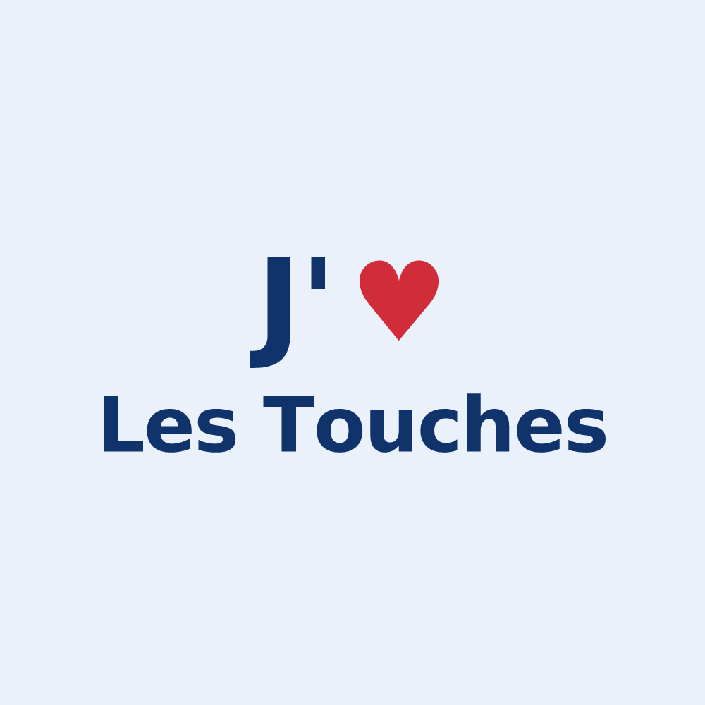Sticker personnalisé Les Touches — design J'aime Les Touches