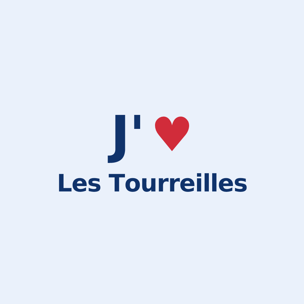 Sticker personnalisé Les Tourreilles — design J'aime Les Tourreilles