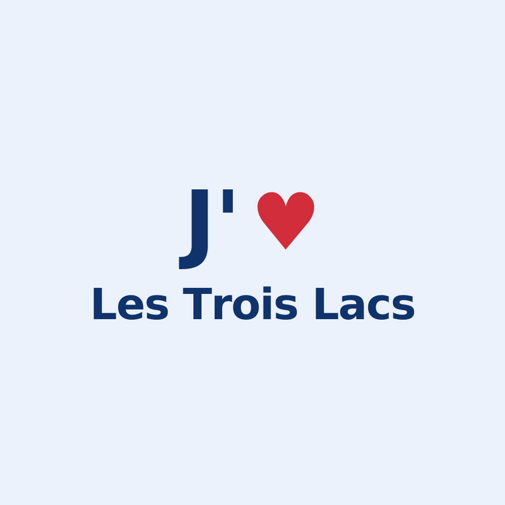 Sticker personnalisé Les Trois Lacs — design J'aime Les Trois Lacs