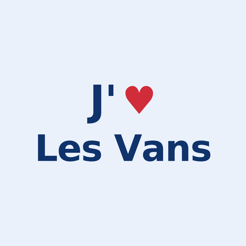 Sticker personnalisé Les Vans — design J'aime Les Vans