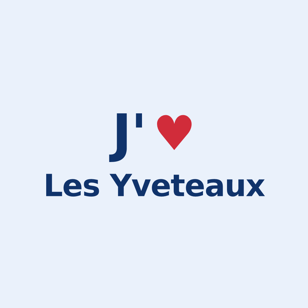 Sticker personnalisé Les Yveteaux — design J'aime Les Yveteaux