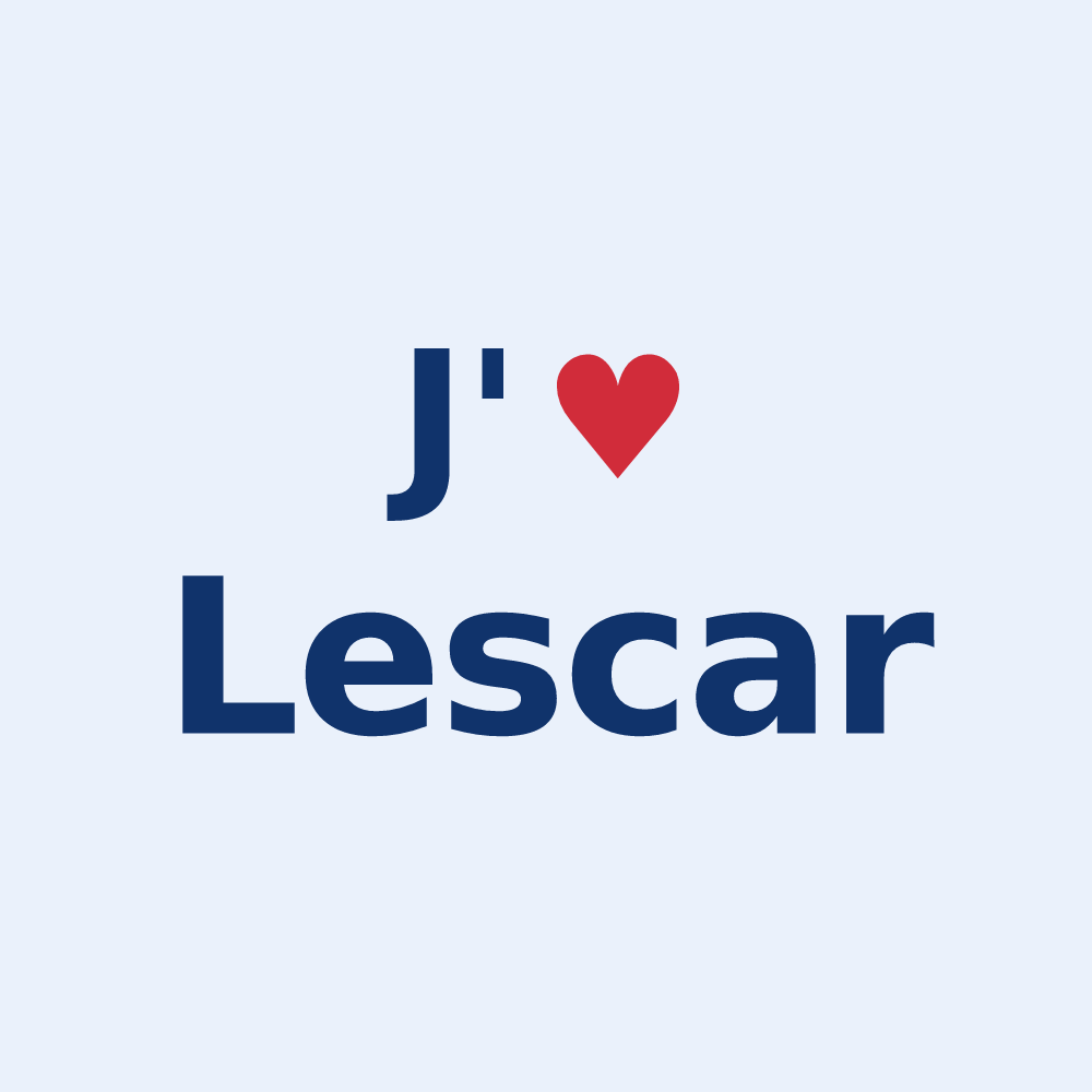 Sticker personnalisé Lescar — design J'aime Lescar