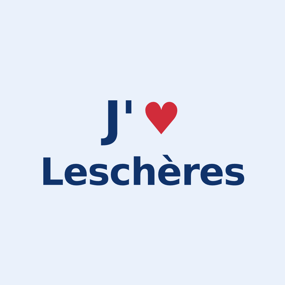 Sticker personnalisé Leschères — design J'aime Leschères
