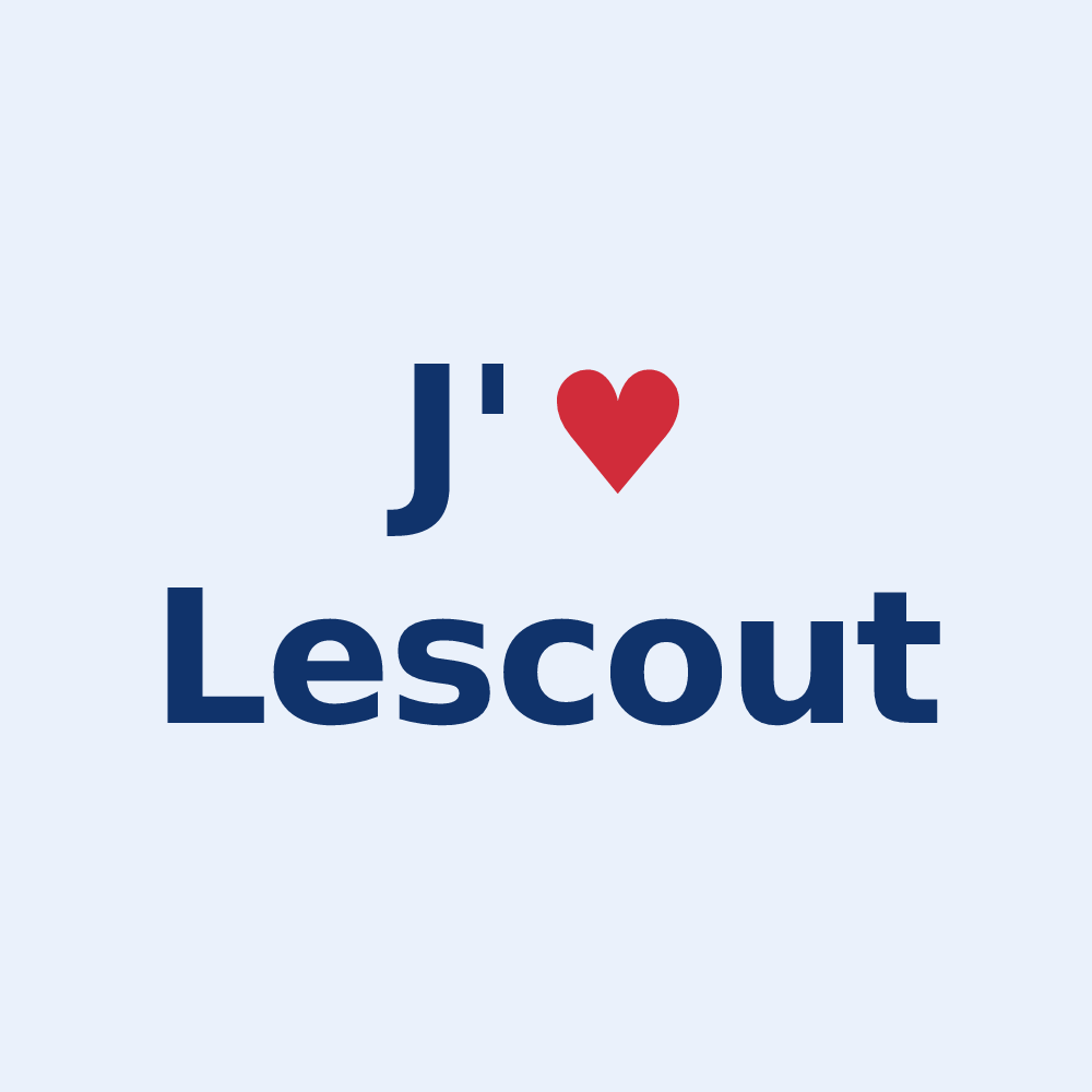 Sticker personnalisé Lescout — design J'aime Lescout
