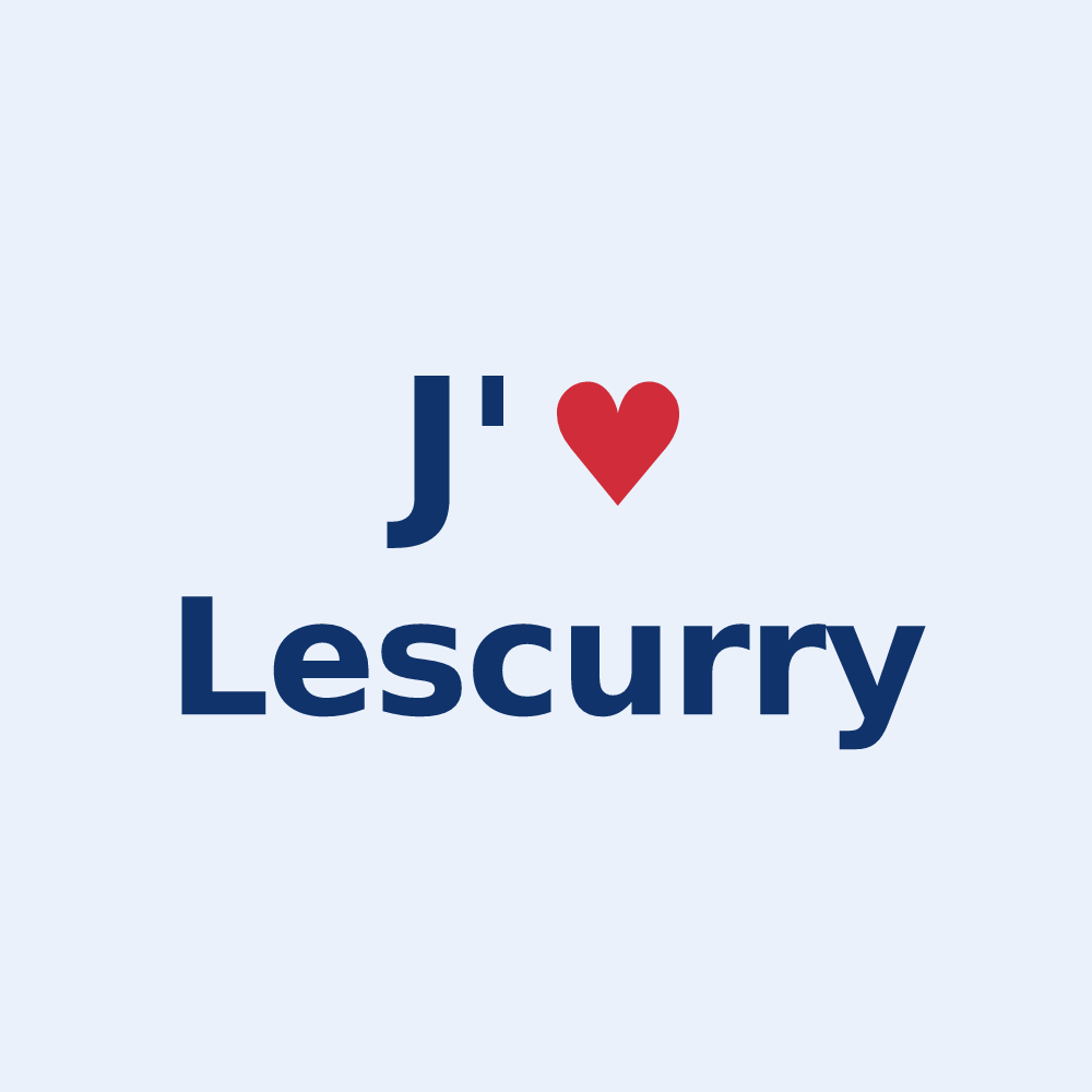 Sticker personnalisé Lescurry — design J'aime Lescurry