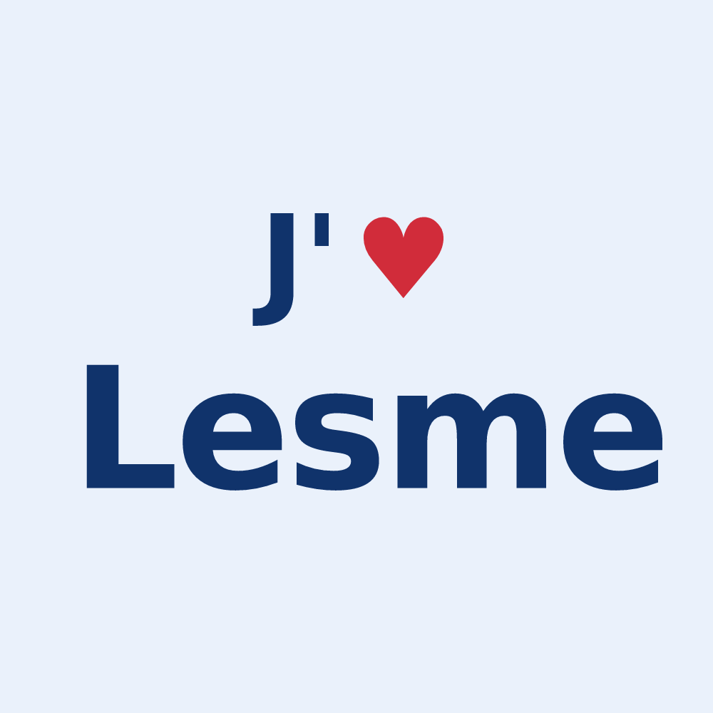 Sticker personnalisé Lesme — design J'aime Lesme
