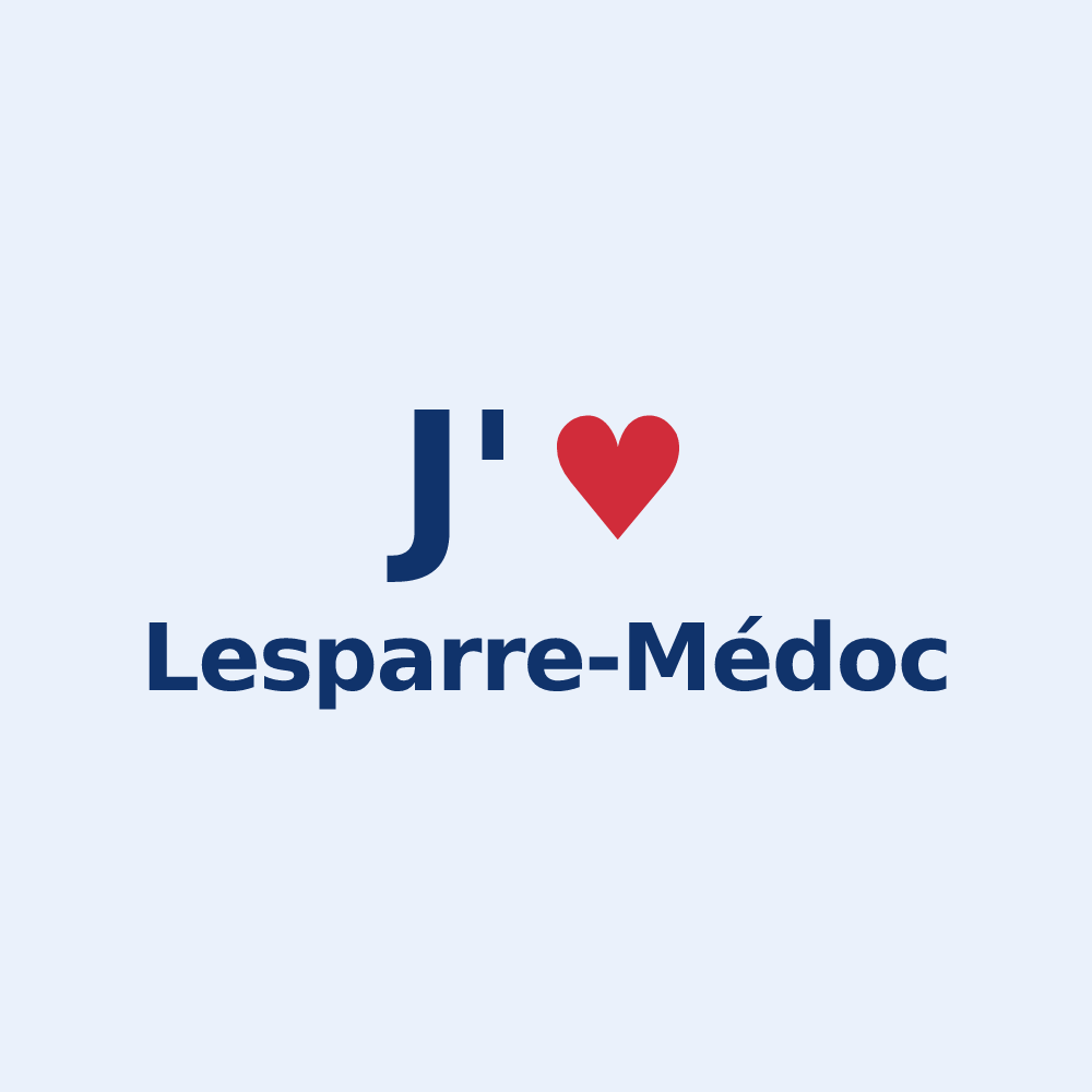 Sticker personnalisé Lesparre-Médoc — design J'aime Lesparre-Médoc