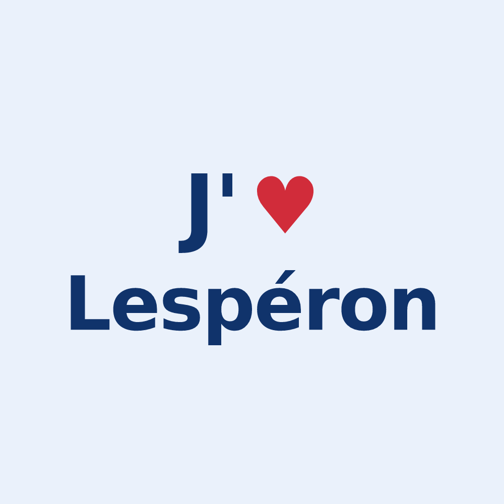 Sticker personnalisé Lespéron — design J'aime Lespéron