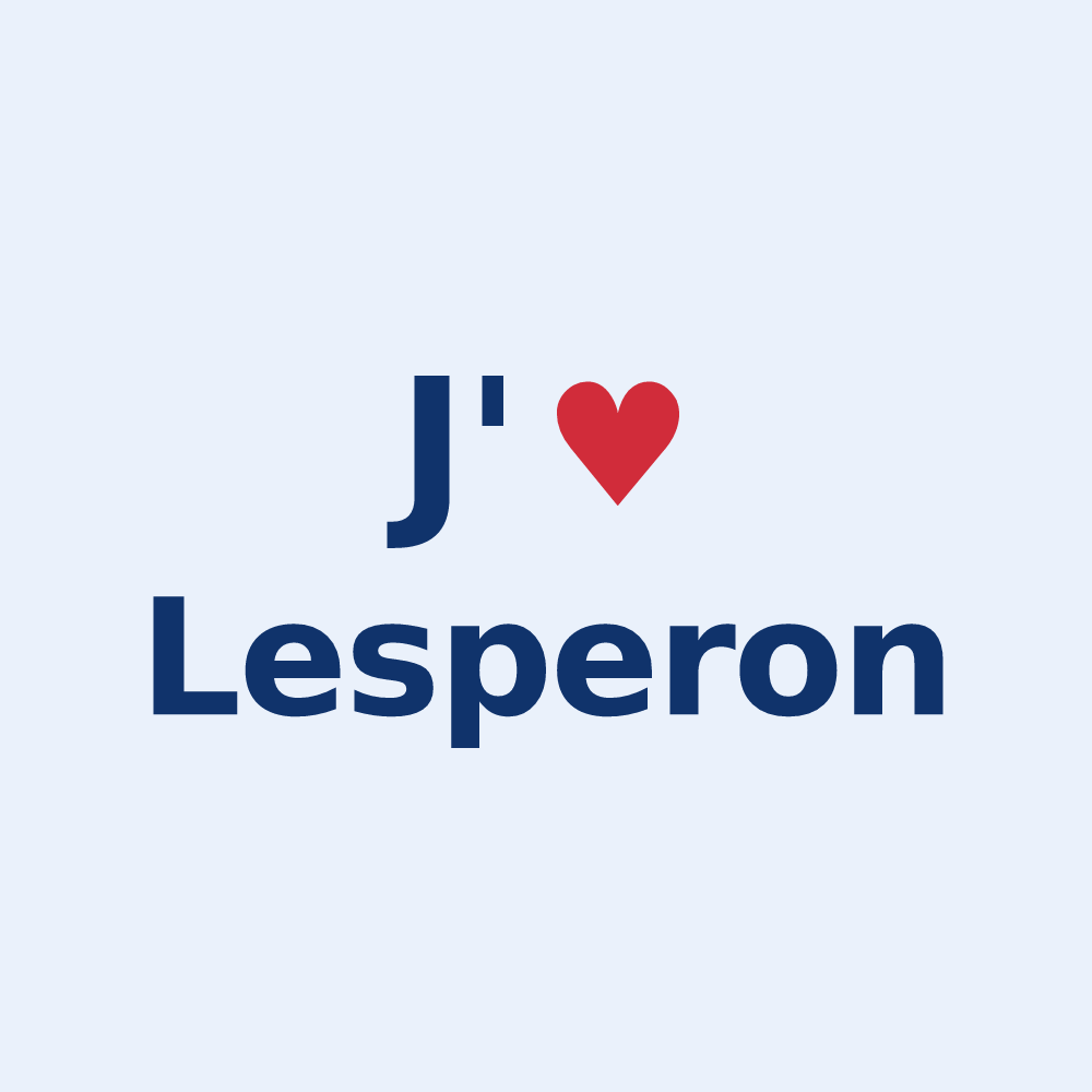 Sticker personnalisé Lesperon — design J'aime Lesperon