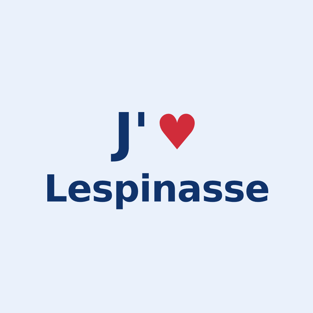 Sticker personnalisé Lespinasse — design J'aime Lespinasse