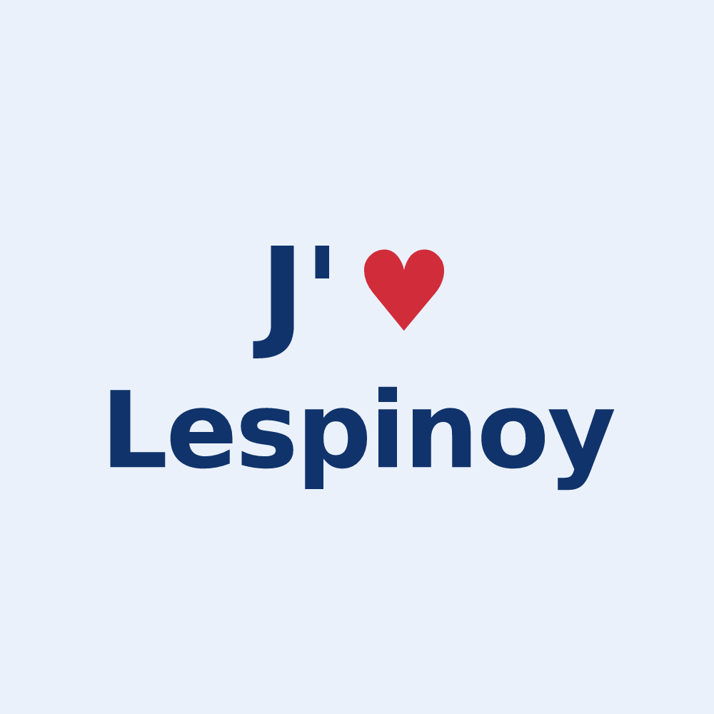 Sticker personnalisé Lespinoy — design J'aime Lespinoy