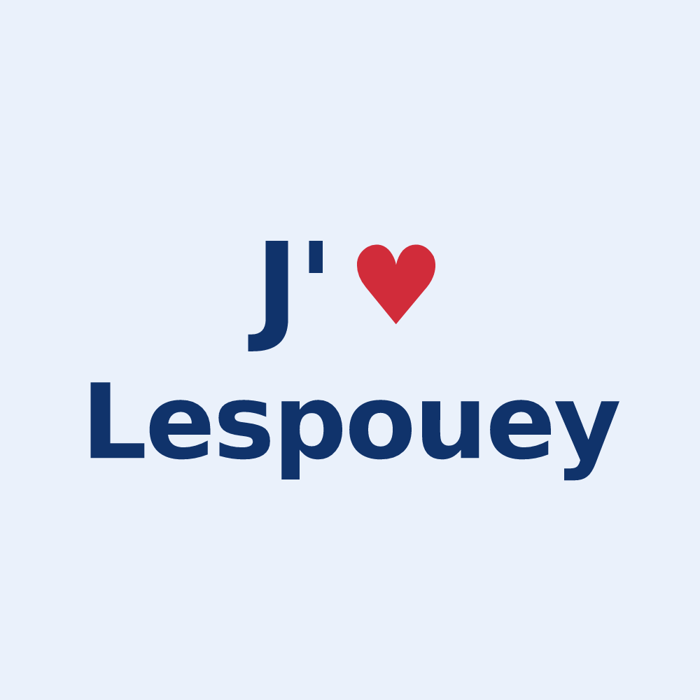 Sticker personnalisé Lespouey — design J'aime Lespouey