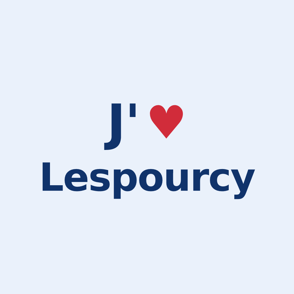Sticker personnalisé Lespourcy — design J'aime Lespourcy