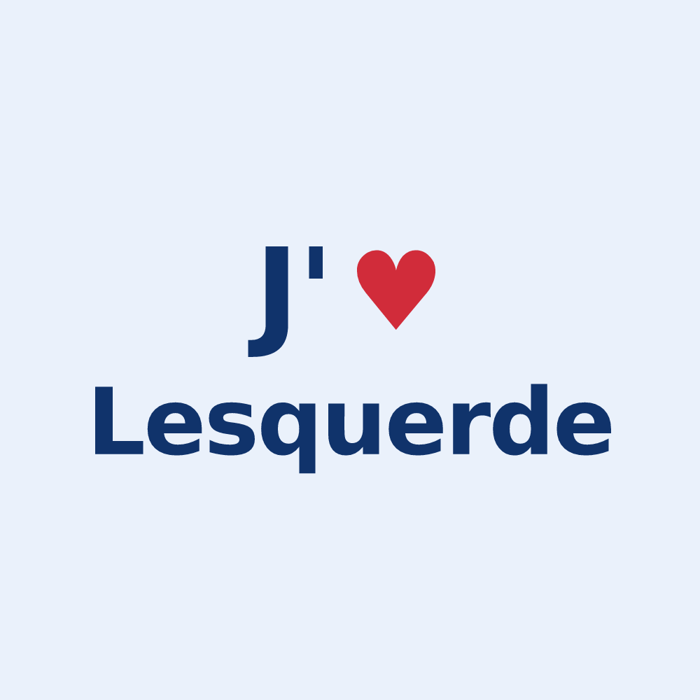 Sticker personnalisé Lesquerde — design J'aime Lesquerde