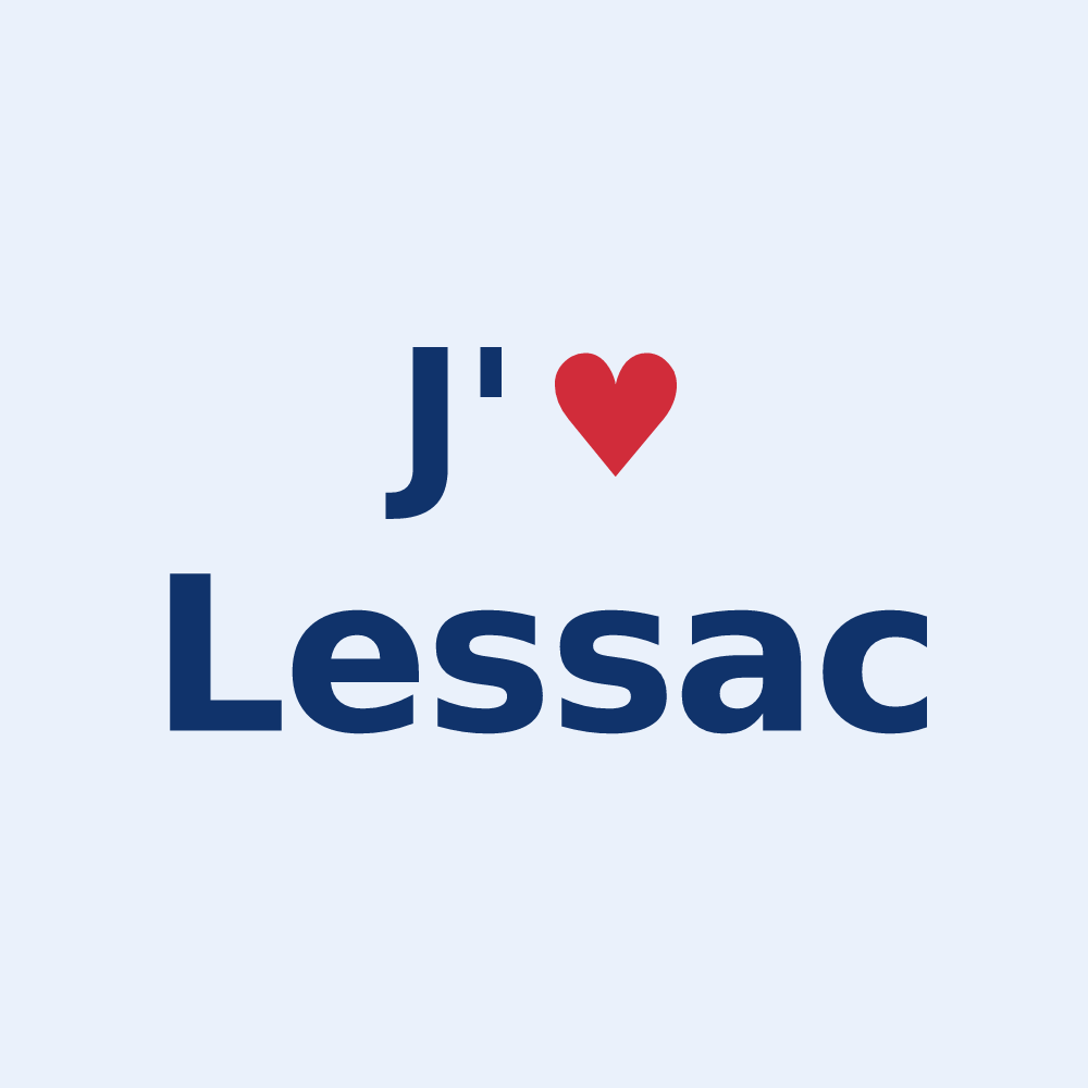 Sticker personnalisé Lessac — design J'aime Lessac
