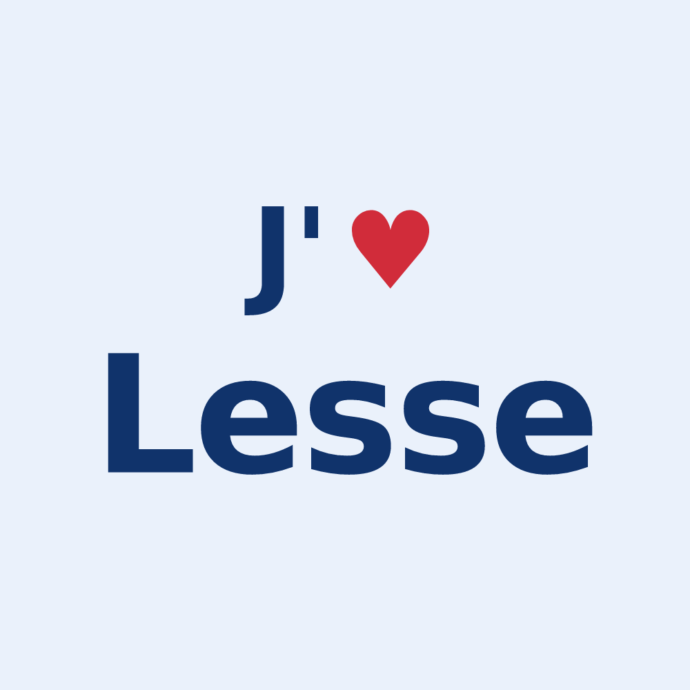 Sticker personnalisé Lesse — design J'aime Lesse