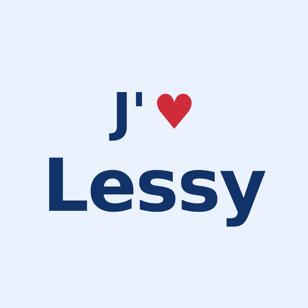 Sticker personnalisé Lessy — design J'aime Lessy