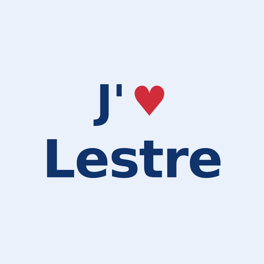 Sticker personnalisé Lestre — design J'aime Lestre
