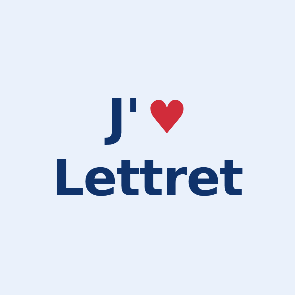 Sticker personnalisé Lettret — design J'aime Lettret