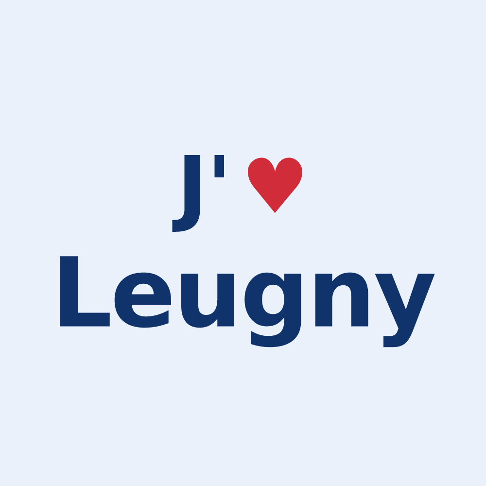 Sticker personnalisé Leugny — design J'aime Leugny