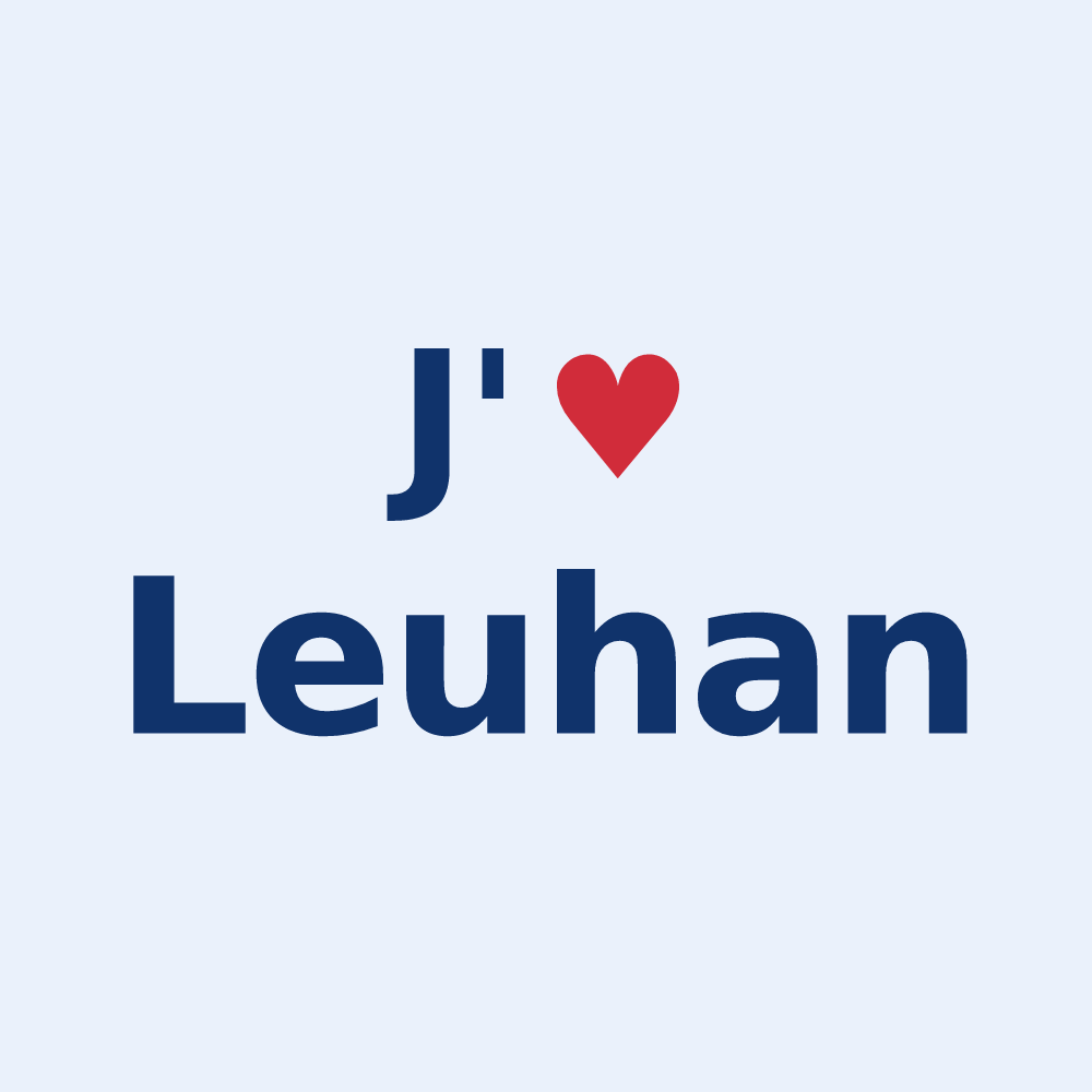 Sticker personnalisé Leuhan — design J'aime Leuhan