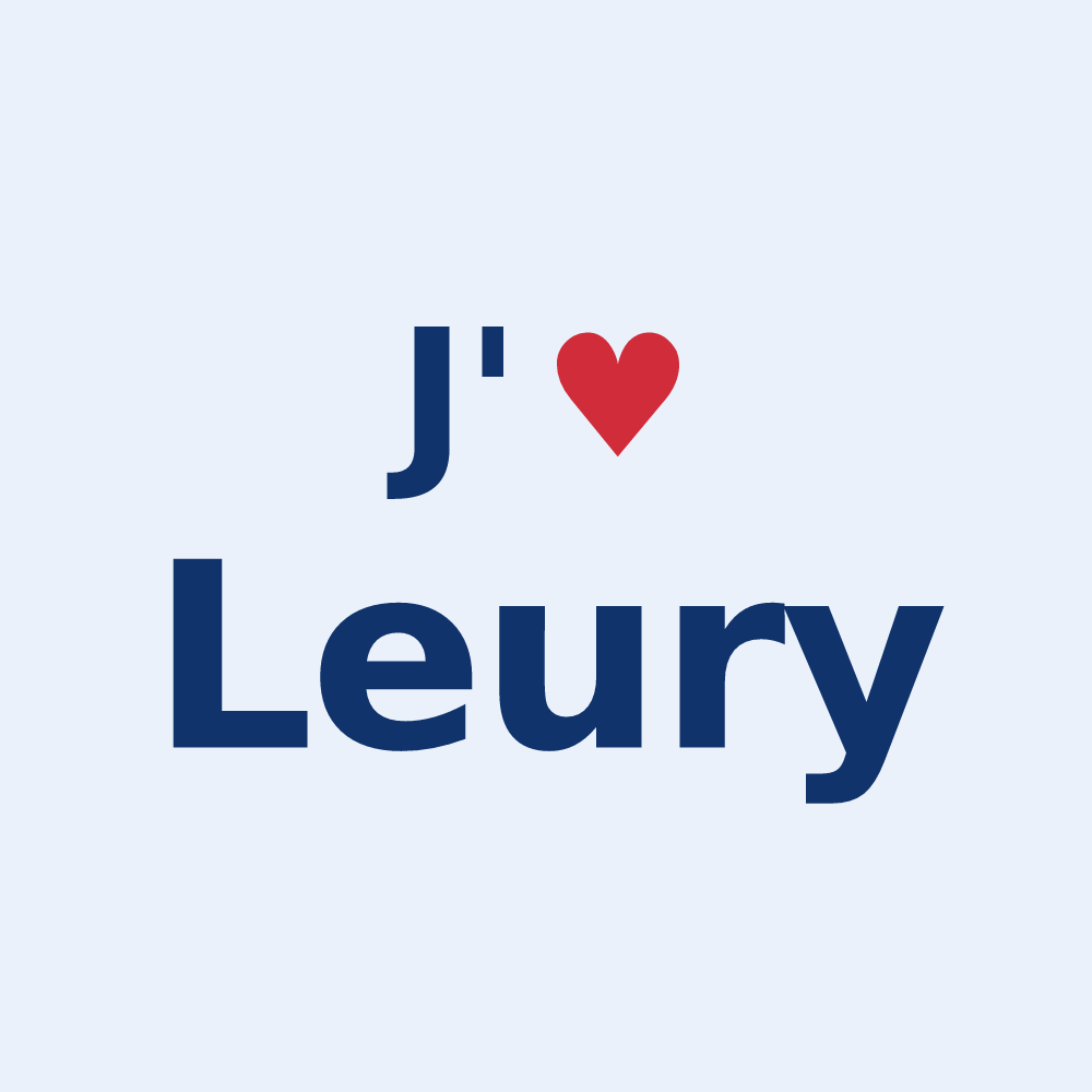 Sticker personnalisé Leury — design J'aime Leury