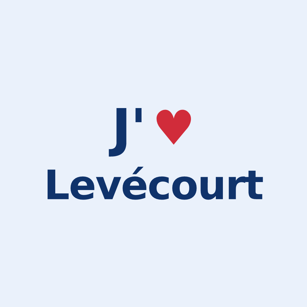Sticker personnalisé Levécourt — design J'aime Levécourt