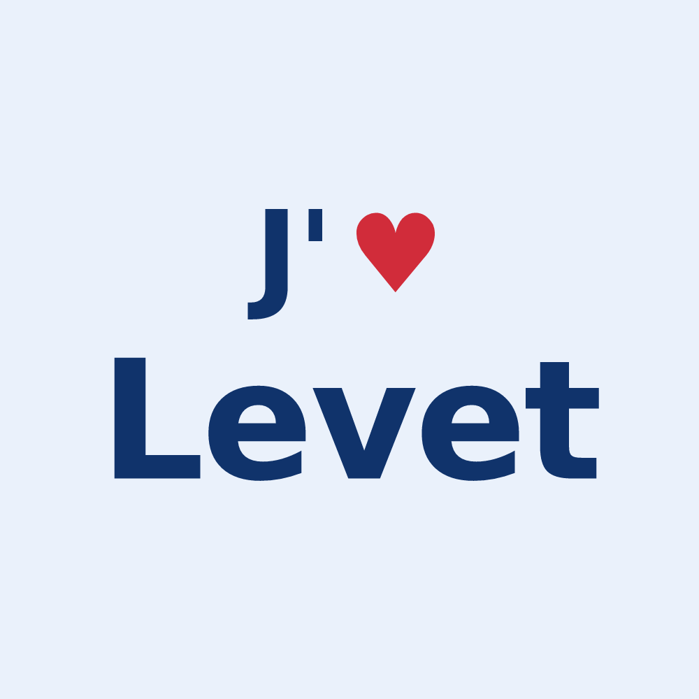 Sticker personnalisé Levet — design J'aime Levet