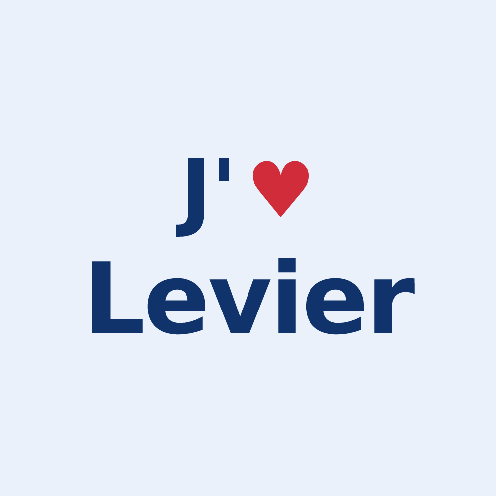 Sticker personnalisé Levier — design J'aime Levier