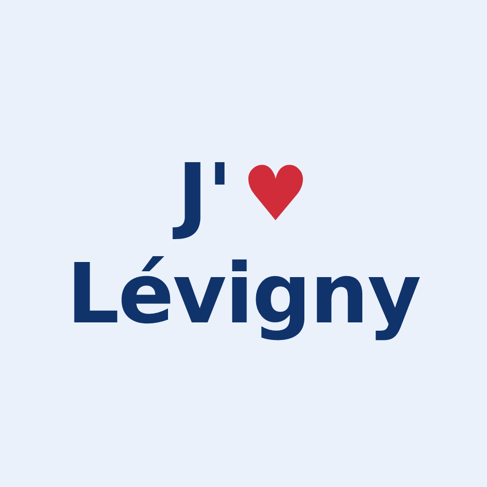 Sticker personnalisé Lévigny — design J'aime Lévigny