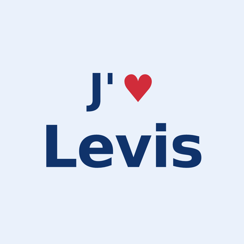 Sticker personnalisé Levis — design J'aime Levis