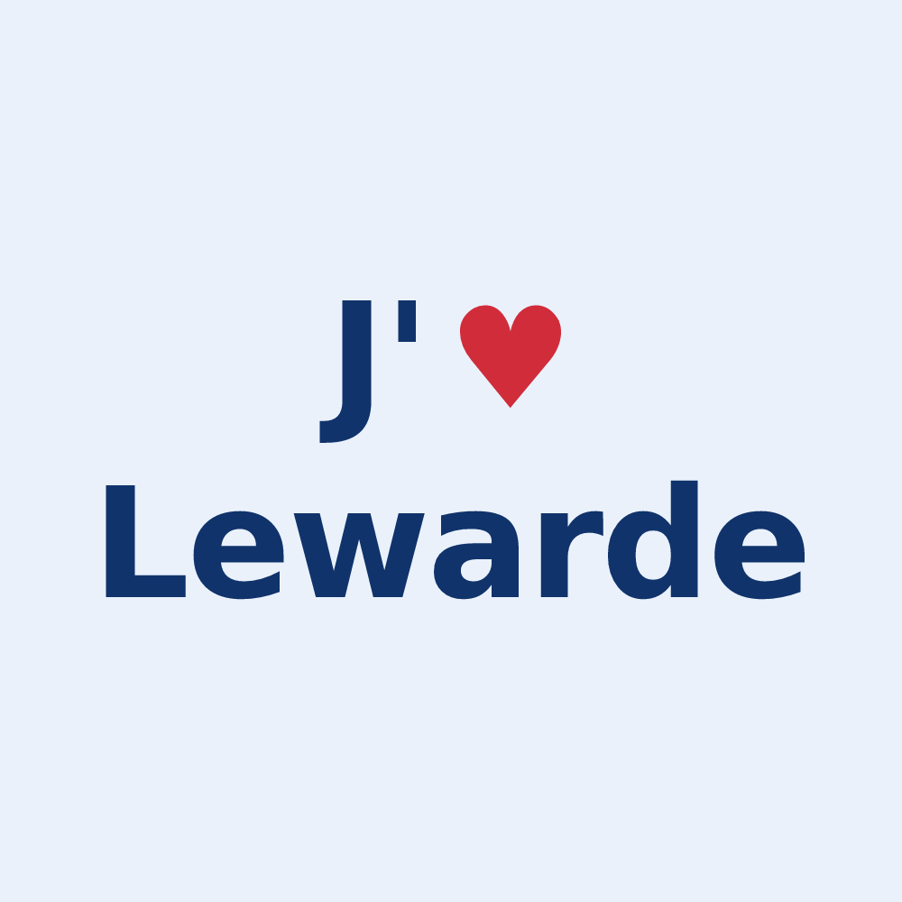 Sticker personnalisé Lewarde — design J'aime Lewarde