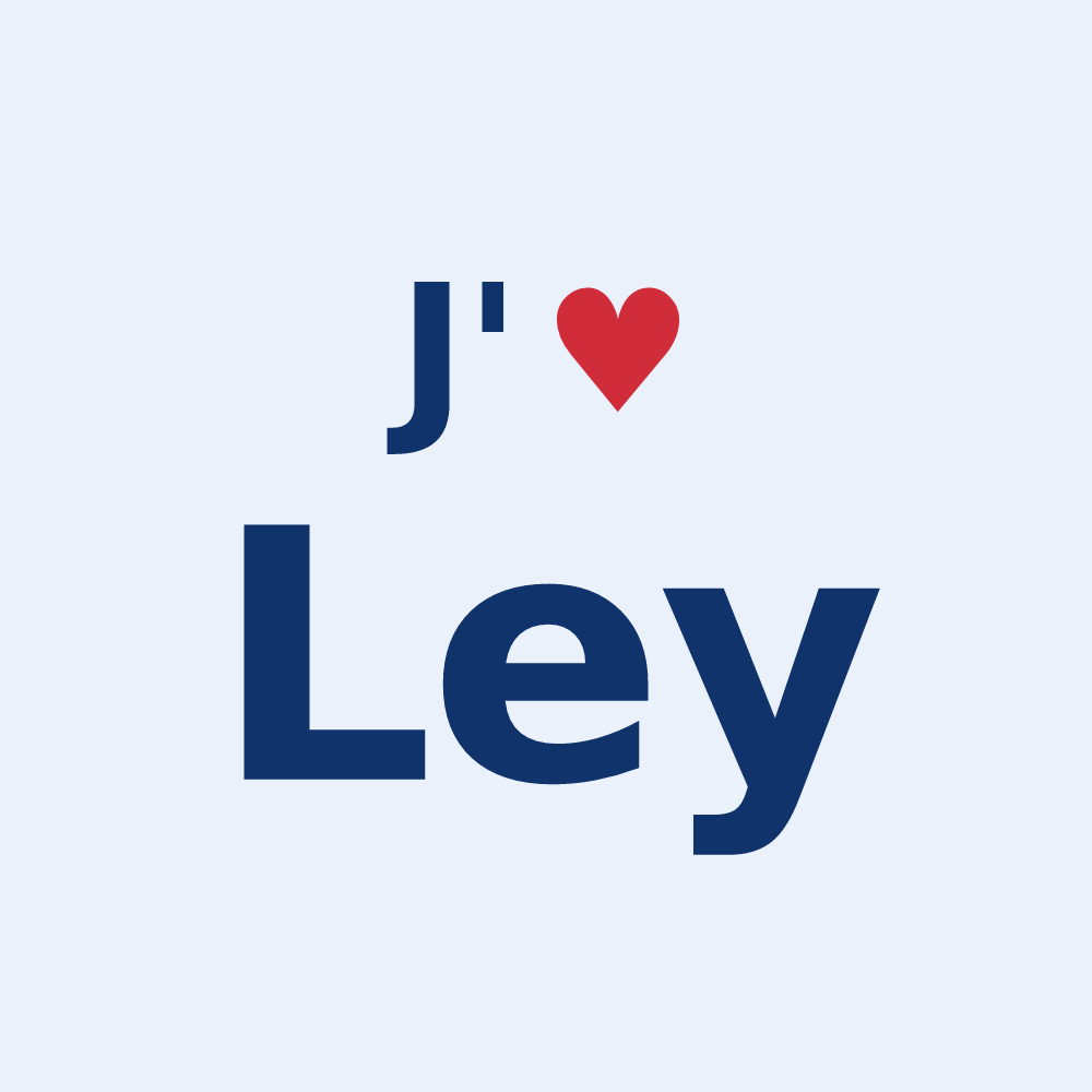 Sticker personnalisé Ley — design J'aime Ley
