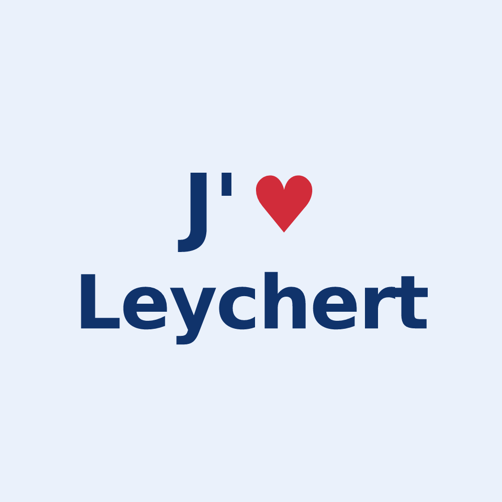 Sticker personnalisé Leychert — design J'aime Leychert