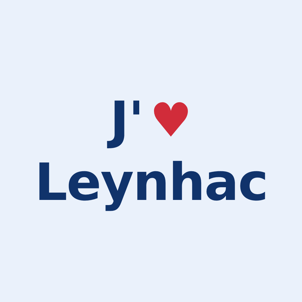 Sticker personnalisé Leynhac — design J'aime Leynhac