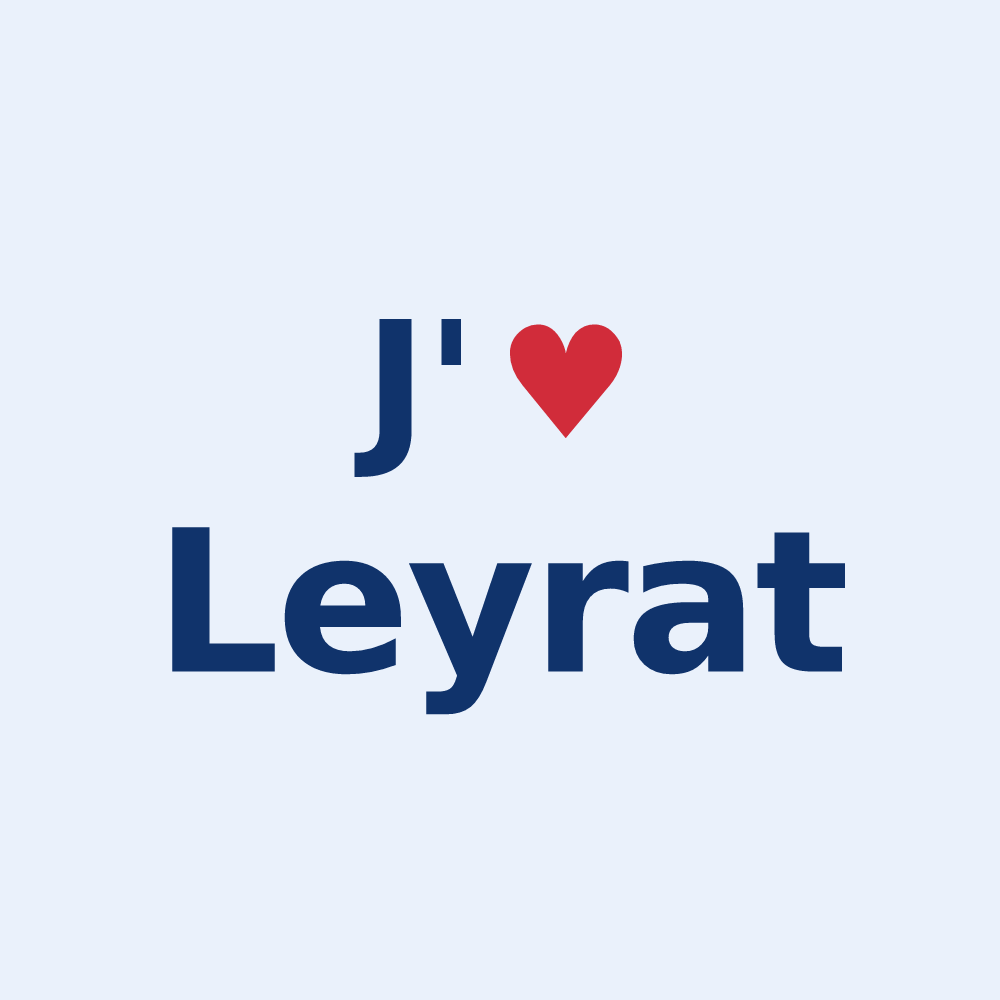 Sticker personnalisé Leyrat — design J'aime Leyrat