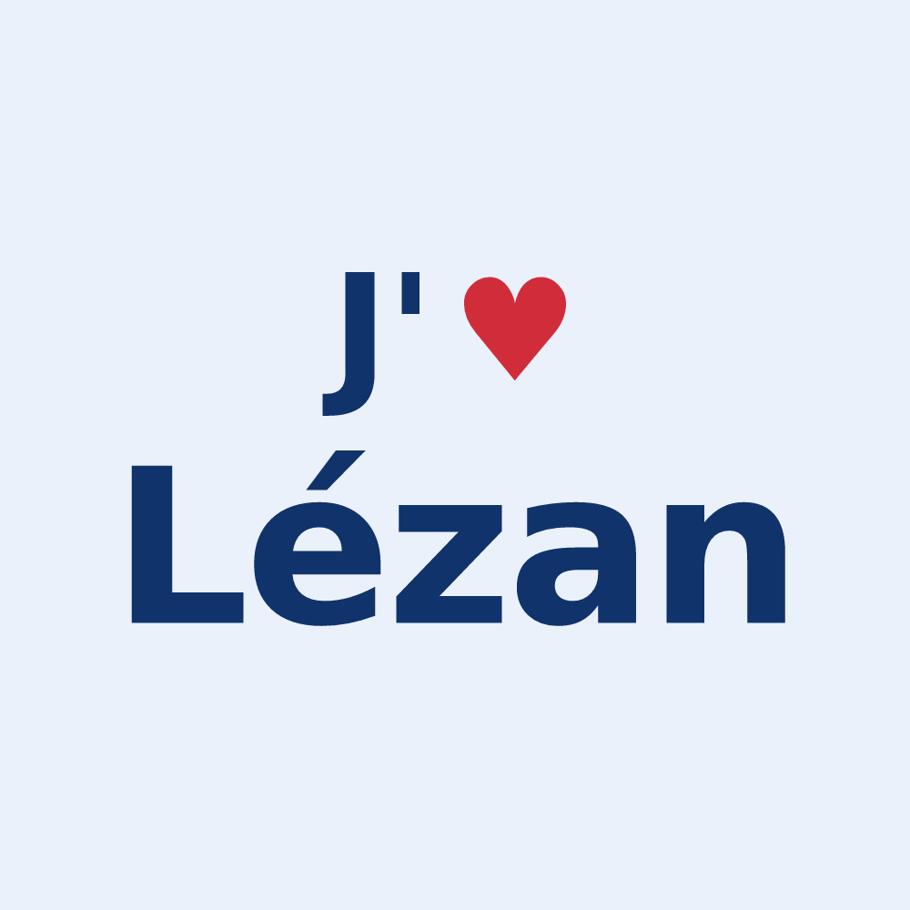 Sticker personnalisé Lézan — design J'aime Lézan