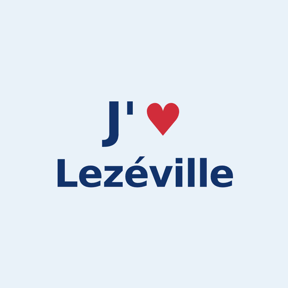 Sticker personnalisé Lezéville — design J'aime Lezéville