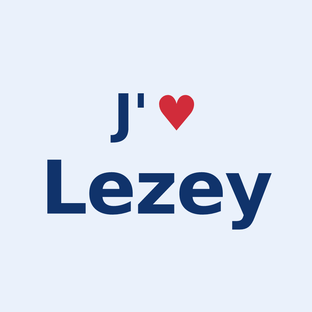 Sticker personnalisé Lezey — design J'aime Lezey