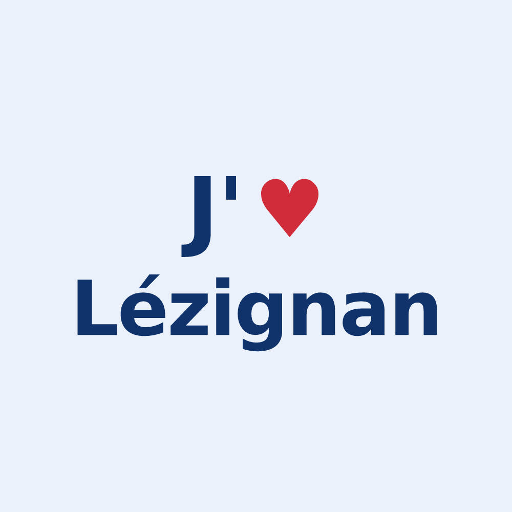 Sticker personnalisé Lézignan — design J'aime Lézignan