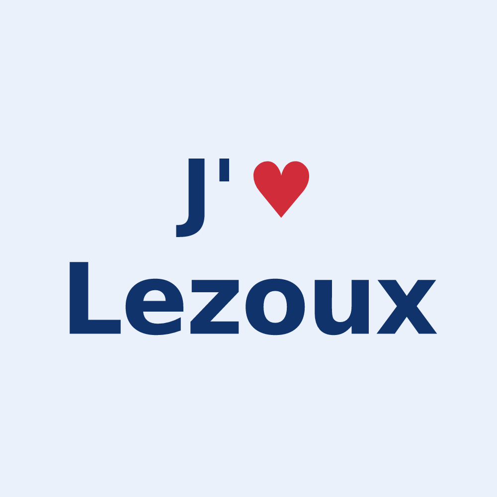 Sticker personnalisé Lezoux — design J'aime Lezoux