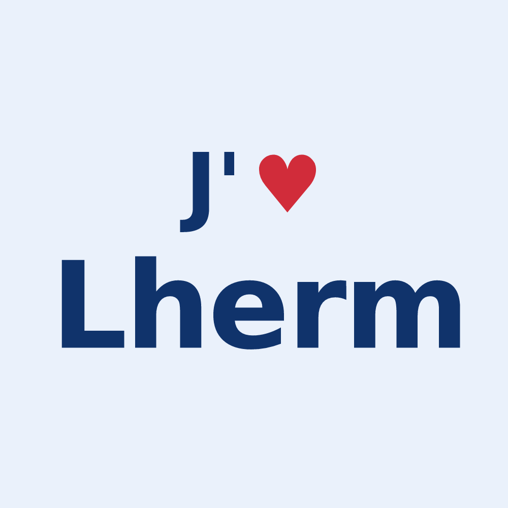 Sticker personnalisé Lherm — design J'aime Lherm